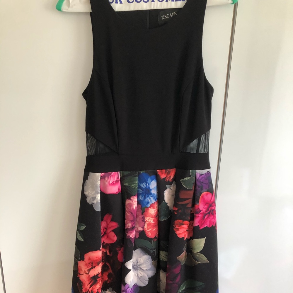 Black floral dress